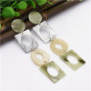 E-4864 5 Colors Trendy Resin Three Section Drop Earring For Women Jewelry Design