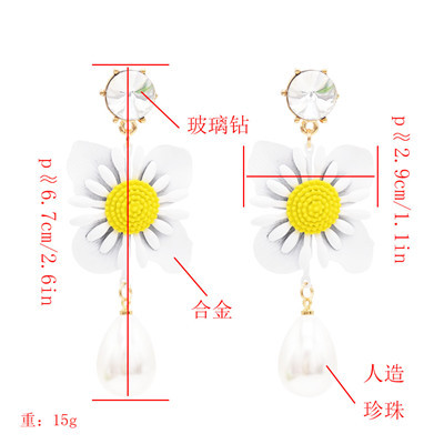 E-4861 Fashion Earrings Drop Beautiful Flower Earring for Wedding