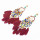E-4877 5 Colors Trendy Alloy Tassel Bead Feather Earring For Women Jewelry Design