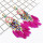 E-4877 5 Colors Trendy Alloy Tassel Bead Feather Earring For Women Jewelry Design