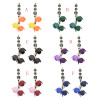 E-4878 6 Colors Trendy Acrylic Flower long Pendant  Drop Earrings Crystal Dangle Earrings For Women Jewelry Design