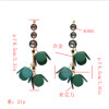 E-4878 6 Colors Trendy Acrylic Flower long Pendant  Drop Earrings Crystal Dangle Earrings For Women Jewelry Design