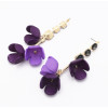 E-4878 6 Colors Trendy Acrylic Flower long Pendant  Drop Earrings Crystal Dangle Earrings For Women Jewelry Design