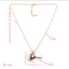 N-7119 2 Colors Unique Crystal Shinning Deer Shaped Pendant  Necklaces Long Chains Necklace Scarf Brooches Charming Jewelry