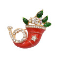 P-0419 Creative Brooch Pin Pendant Necklace Christmas Gift Enamel Rhinestone Wedding Jewelry