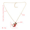 P-0419 Creative Brooch Pin Pendant Necklace Christmas Gift Enamel Rhinestone Wedding Jewelry