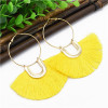 E-4876 5 Colors Trendy Alloy Cotton Thread Tassel  Drop Earring For Women Jewelry Design