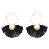 E-4876 5 Colors Trendy Alloy Cotton Thread Tassel  Drop Earring For Women Jewelry Design