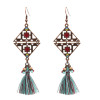 E-4884 3 Style Bronze thread Thread Tassel Drop Dangle Earrings Jewelry