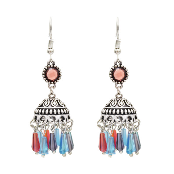 E-4883 Bohemian Tassel Acylic Beads Pendants Drop Dangle Earrings Statement Earring Fish Hook Earring for Women