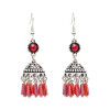 E-4883 Bohemian Tassel Acylic Beads Pendants Drop Dangle Earrings Statement Earring Fish Hook Earring for Women