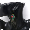 E-4641 3 Styles Vintage Bronze Bohemian Geometric Skull Wing Drop Earrings Party Jewelry