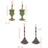 E-4885 Vintage Tribal Ethnic Indian Heads Ax Pendant Drop Dangle Earrings for Women