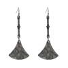 E-4885 Vintage Tribal Ethnic Indian Heads Ax Pendant Drop Dangle Earrings for Women