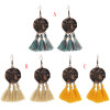 E-4890 3 Colors  Bronze thread Thread Tassel Drop Dangle Earrings Jewelry
