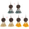 E-4890 3 Colors  Bronze thread Thread Tassel Drop Dangle Earrings Jewelry