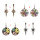 E-4895 Trendy  Big Round Drop Hook Earring  Starfish Stud Earring For Women Jewelry Design