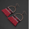 E-4891 7Colors Ethnic African Tribal  Cotton Thread Long Tassel Drop Earrings for Women Boho Wedding Party Jewelry