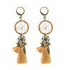 E-4893 3 Styles Vintage Bronze Bohemian Dream catcher Thread Tassel Dangle Earrings