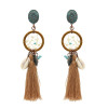 E-4893 3 Styles Vintage Bronze Bohemian Dream catcher Thread Tassel Dangle Earrings