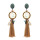 E-4893 3 Styles Vintage Bronze Bohemian Dream catcher Thread Tassel Dangle Earrings
