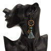 E-4893 3 Styles Vintage Bronze Bohemian Dream catcher Thread Tassel Dangle Earrings