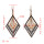 E-4894 Vintage Alloy Hollow Out Big Fashion  Rhombus Dangle Drop Earrings  Geometric Earrings