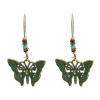 E-4902 5 Styles Bohemian Vintage Bronze Flower Leaf Butterfly Owl Drop Earrings for Women Party Jewelry