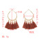 E-4899 4 Colors Fashion Boho Tassel Hoop Earrings for Women Bohemia Statement Fringe Earings Circle Vintage Geometric Jewelry