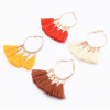 E-4899 4 Colors Fashion Boho Tassel Hoop Earrings for Women Bohemia Statement Fringe Earings Circle Vintage Geometric Jewelry