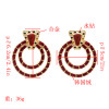 E-4898 3 Colors Trendy Suede Round Drop Earrings For Women Jewelry Jewelry