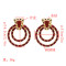 E-4898 3 Colors Trendy Suede Round Drop Earrings For Women Jewelry Jewelry