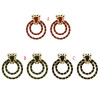 E-4898 3 Colors Trendy Suede Round Drop Earrings For Women Jewelry Jewelry