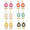 E-4906 6 Colors Ethnic Bohemian Full Acrylic Beads Water Drop Shaped Dangle Earrings Shells Tassel for Women Boho Festival Party Jewelry