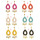 E-4906 6 Colors Ethnic Bohemian Full Acrylic Beads Water Drop Shaped Dangle Earrings Shells Tassel for Women Boho Festival Party Jewelry