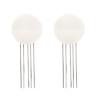 E-4905 Korean Elegant Drop Tassel Earrings Mystery Blue Clouds Big Acylic Button Stud Earring for Women