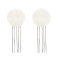 E-4905 Korean Elegant Drop Tassel Earrings Mystery Blue Clouds Big Acylic Button Stud Earring for Women