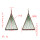 E-4911 Vintage Alloy Hollow Out Big Fashion  Triangle Dangle Drop Earrings Geometric Earrings