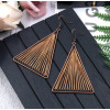 E-4911 Vintage Alloy Hollow Out Big Fashion  Triangle Dangle Drop Earrings Geometric Earrings