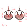 E-4912 Vintage Alloy Hollow Out Big Fashion Round Circles Dangle Drop Earrings Geometric Earrings