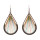 E-4913 Creative Winding Thread Earrings Hollow Out Big Waterdrop Dangle Drop Earrings Geometric Earrings