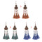 E-4909 3 Colors Bohimian Vintage Ethnic Thread  Tassel Drop Earrings For Women Jewelry Design