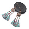 E-4909 3 Colors Bohimian Vintage Ethnic Thread  Tassel Drop Earrings For Women Jewelry Design