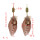 E-4910 3 Color Bohemian Vintage Silver Feather Pendant Drop Dangle Earrings Hook Earring