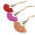 N-7124 8 Color Handmade Bohemian Embroidery Tassel Fringe Leather Pendant Necklace