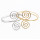 B-0912 Retro Trend Silver Gold Metal Adjustable Double Open End Spiral pattern Bracelet Bangle Cuff Bracelet