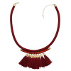 N-7127 3 Colors Bohemain Leather Chain Fringe Tassel Pendant Necklaces for Women Wedding Party Jewelry