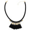 N-7127 3 Colors Bohemain Leather Chain Fringe Tassel Pendant Necklaces for Women Wedding Party Jewelry