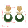 E-4926 6 Colors Bohemian Acrylic Round Circle Pendant Earrings European Fashion Gold Ear Stud   Drop Earrings for Women Party Jewelry