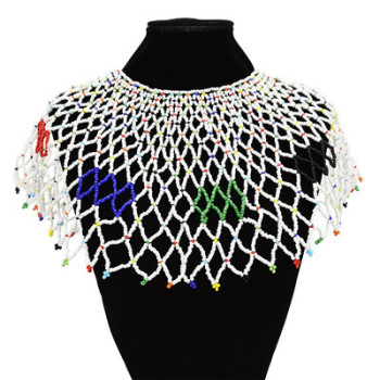 N-7134 Handmade Ethnic Choker Shawl Bib Collar Beads Statement Shawl Boho Jewelry For Women